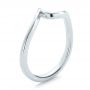  Platinum Platinum Contemporary Curved Wedding Band - Three-Quarter View -  100409 - Thumbnail