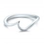  Platinum Platinum Contemporary Curved Wedding Band - Flat View -  100409 - Thumbnail