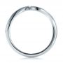  Platinum Platinum Contemporary Curved Wedding Band - Front View -  100409 - Thumbnail