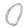  14K Gold Contoured Black Rhodium Wedding Band - Three-Quarter View -  105858 - Thumbnail