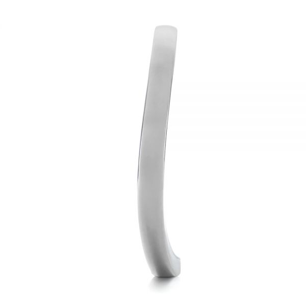 14K Gold Contoured Black Rhodium Wedding Band - Side View - 105858