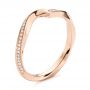 14k Rose Gold Contoured Diamond Wedding Ring