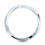 Platinum Platinum Contoured Diamond Wedding Ring - Front View -  105159 - Thumbnail