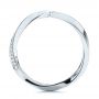 14k White Gold 14k White Gold Contoured Diamond Wedding Ring - Front View -  105159 - Thumbnail