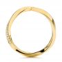 18k Yellow Gold 18k Yellow Gold Contoured Diamond Wedding Ring - Front View -  105159 - Thumbnail