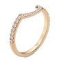 18k Rose Gold Curved Diamond Wedding Band