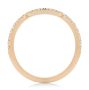 18k Rose Gold 18k Rose Gold Curved Diamond Wedding Band - Front View -  107873 - Thumbnail
