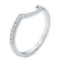 14k White Gold Curved Diamond Wedding Band