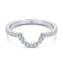 14k White Gold 14k White Gold Curved Diamond Wedding Band - Flat View -  107873 - Thumbnail