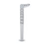 14k White Gold 14k White Gold Curved Diamond Wedding Band - Side View -  107873 - Thumbnail