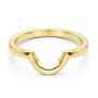 14k Yellow Gold Curved Wedding Band - Flat View -  107875 - Thumbnail