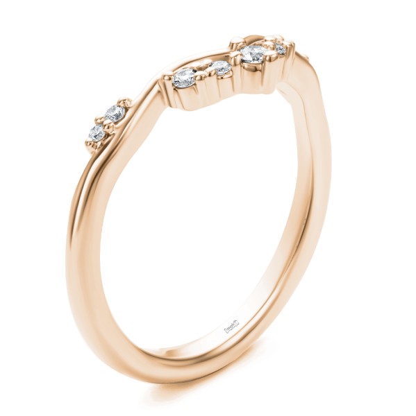 Curvy Diamond Wedding Band - Image