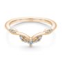 14k Rose Gold 14k Rose Gold Curvy Diamond Wedding Band - Flat View -  107770 - Thumbnail