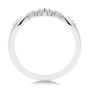 14k White Gold Curvy Diamond Wedding Band - Front View -  107770 - Thumbnail