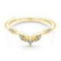 18k Yellow Gold 18k Yellow Gold Curvy Diamond Wedding Band - Flat View -  107770 - Thumbnail
