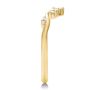 18k Yellow Gold 18k Yellow Gold Curvy Diamond Wedding Band - Side View -  107770 - Thumbnail