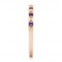 14k Rose Gold 14k Rose Gold Custom Amethyst Wedding Band - Side View -  102323 - Thumbnail