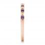 14k Rose Gold 14k Rose Gold Custom Amethyst Wedding Band - Side View -  102323 - Thumbnail