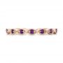 14k Rose Gold 14k Rose Gold Custom Amethyst Wedding Band - Top View -  102323 - Thumbnail
