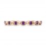 14k Rose Gold 14k Rose Gold Custom Amethyst Wedding Band - Top View -  102323 - Thumbnail