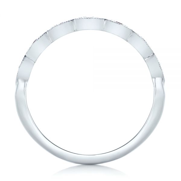  Platinum Platinum Custom Amethyst Wedding Band - Front View -  102323