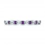  Platinum Platinum Custom Amethyst Wedding Band - Top View -  102323 - Thumbnail