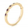 18k Yellow Gold Custom Amethyst Wedding Band