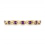 18k Yellow Gold 18k Yellow Gold Custom Amethyst Wedding Band - Top View -  102323 - Thumbnail