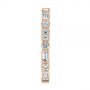 18k Rose Gold 18k Rose Gold Custom Baguette Diamond Eternity Wedding Band - Side View -  105481 - Thumbnail