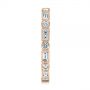 18k Rose Gold 18k Rose Gold Custom Baguette Diamond Eternity Wedding Band - Side View -  105481 - Thumbnail