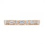 18k Rose Gold 18k Rose Gold Custom Baguette Diamond Eternity Wedding Band - Top View -  105481 - Thumbnail