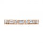 18k Rose Gold 18k Rose Gold Custom Baguette Diamond Eternity Wedding Band - Top View -  105481 - Thumbnail