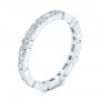 18k White Gold Custom Baguette Diamond Eternity Wedding Band - Three-Quarter View -  105481 - Thumbnail