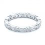 18k White Gold Custom Baguette Diamond Eternity Wedding Band - Flat View -  105481 - Thumbnail