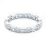 14k White Gold 14k White Gold Custom Baguette Diamond Eternity Wedding Band - Flat View -  105481 - Thumbnail