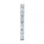 18k White Gold Custom Baguette Diamond Eternity Wedding Band - Side View -  105481 - Thumbnail