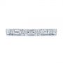 18k White Gold Custom Baguette Diamond Eternity Wedding Band - Top View -  105481 - Thumbnail