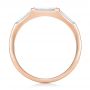 14k Rose Gold 14k Rose Gold Custom Baguette Diamond Wedding Band - Front View -  102270 - Thumbnail