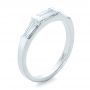  Platinum Custom Baguette Diamond Wedding Band - Three-Quarter View -  102270 - Thumbnail