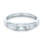  Platinum Custom Baguette Diamond Wedding Band - Flat View -  102270 - Thumbnail