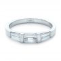 18k White Gold 18k White Gold Custom Baguette Diamond Wedding Band - Flat View -  102270 - Thumbnail