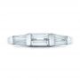  Platinum Custom Baguette Diamond Wedding Band - Top View -  102270 - Thumbnail