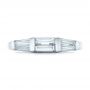 14k White Gold 14k White Gold Custom Baguette Diamond Wedding Band - Top View -  102270 - Thumbnail