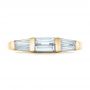 14k Yellow Gold 14k Yellow Gold Custom Baguette Diamond Wedding Band - Top View -  102270 - Thumbnail