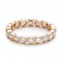 18k Rose Gold 18k Rose Gold Custom Bezel Set Diamond Eternity Wedding Ring - Flat View -  100871 - Thumbnail