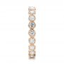 18k Rose Gold 18k Rose Gold Custom Bezel Set Diamond Eternity Wedding Ring - Side View -  100871 - Thumbnail