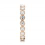 14k Rose Gold 14k Rose Gold Custom Bezel Set Diamond Eternity Wedding Ring - Side View -  100871 - Thumbnail