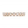14k Rose Gold 14k Rose Gold Custom Bezel Set Diamond Eternity Wedding Ring - Top View -  100871 - Thumbnail