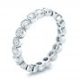 18k White Gold 18k White Gold Custom Bezel Set Diamond Eternity Wedding Ring - Three-Quarter View -  100871 - Thumbnail