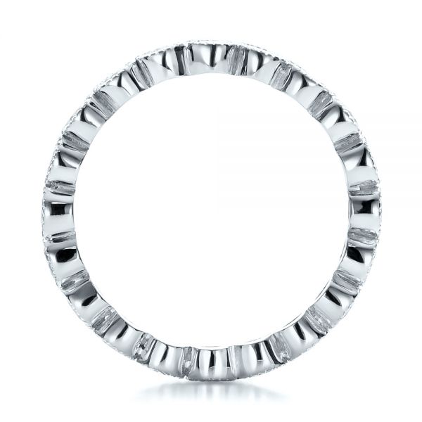  Platinum Platinum Custom Bezel Set Diamond Eternity Wedding Ring - Front View -  100871